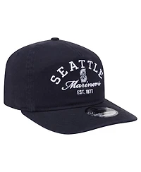 New Era Men's Navy Seattle Mariners Stacked 19TWENTY Adjustable Hat