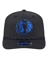 New Era Men's Black Dallas Mavericks Sport Rope Vented Stretch-Snap 9SEVENTY Hat