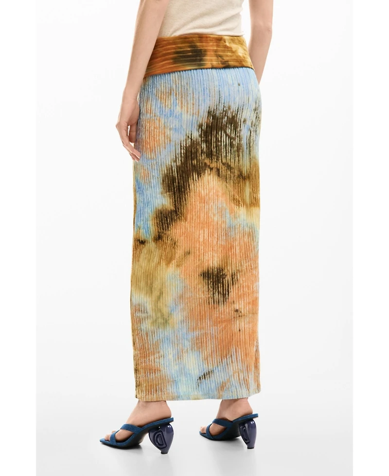 Desigual Women's Long Skirt Texture