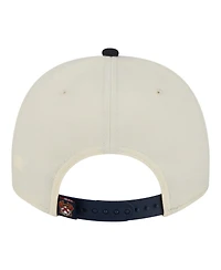 New Era Men's Cream/Navy Atlanta Braves Classic A-Frame 9FIFTY Snapback Hat