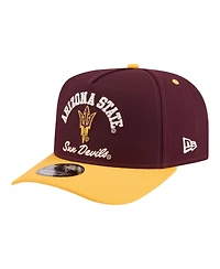 New Era Men's Maroon/Gold Arizona State Sun Devils Two-Tone Arched 9FIFTY Snapback Hat