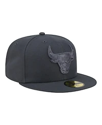 New Era Men's Charcoal Chicago Bulls Tonal Color Pack 59FIFTY Fitted Hat