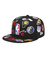 New Era Men's Black Nba All-Over 59FIFTY Fitted Hat