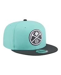 New Era Men's Turquoise/Charcoal Denver Nuggets Color Pack Two-Tone 9FIFTY Snapback Hat