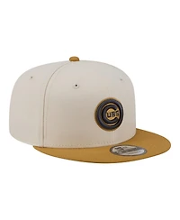New Era Men's Light Beige/Khaki Chicago Cubs 2-Tone Color Pack 9FIFTY Snapback Hat