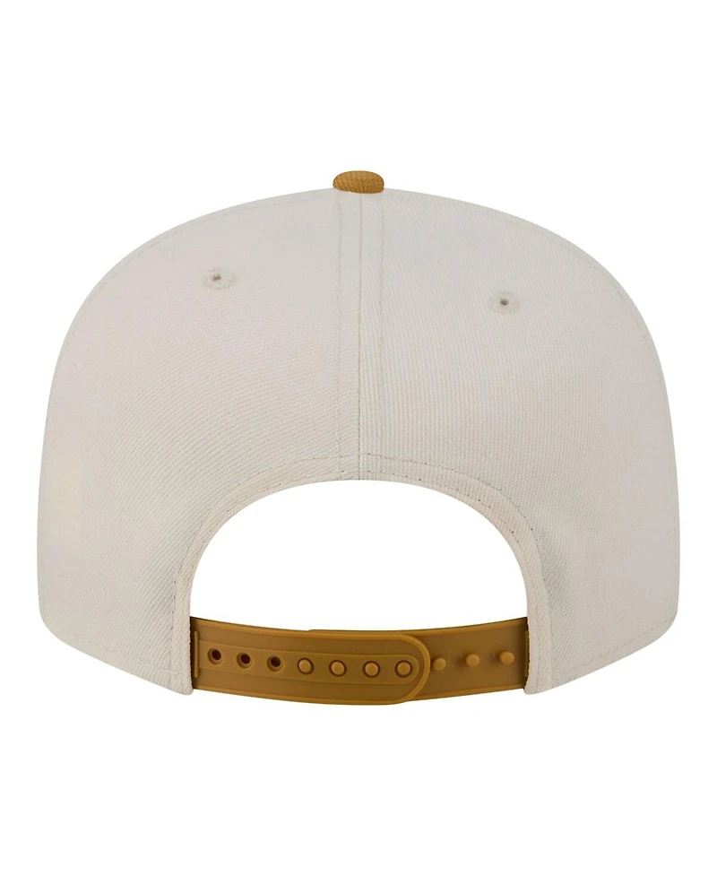 New Era Men's Cream/Tan Atlanta Hawks Two-Tone Color Pack 9FIFTY Snapback Hat