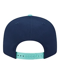 New Era Men's Navy/Turquoise Atlanta Braves Two-Tone Color Pack 9FIFTY Snapback Hat