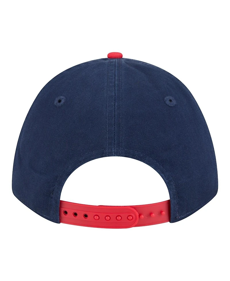 New Era Men's and Women's Navy/Red Indiana Fever Team Loyal Script Two-Tone M-Crown 9FORTY Adjustable Hat