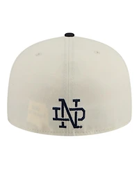 New Era Men's Cream/Navy Notre Dame Fighting Irish Two-Tone Script 59FIFTY Fitted Hat