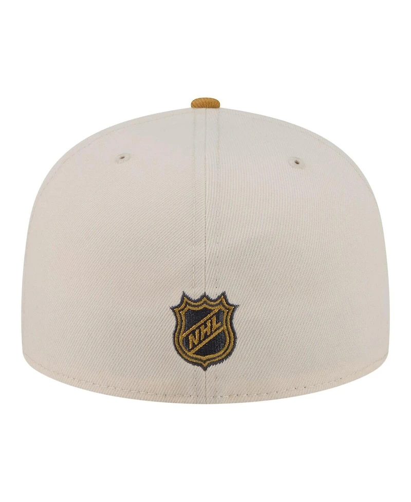 New Era Men's Cream/Tan Vegas Golden Knights Colorpack Two-Tone 59FIFTY Fitted Hat
