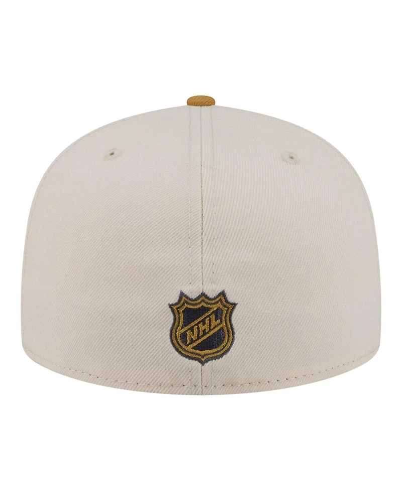 New Era Men's Cream/Tan San Jose Sharks Colorpack Two-Tone 59FIFTY Fitted Hat