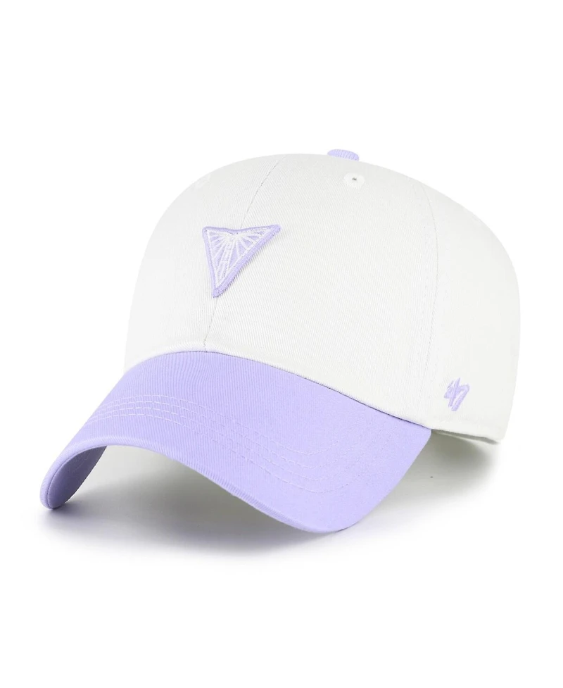 '47 Brand Men's and Women's White/Violet Golden State Valkyries Contemporary Two-Tone Clean Up Adjustable Hat