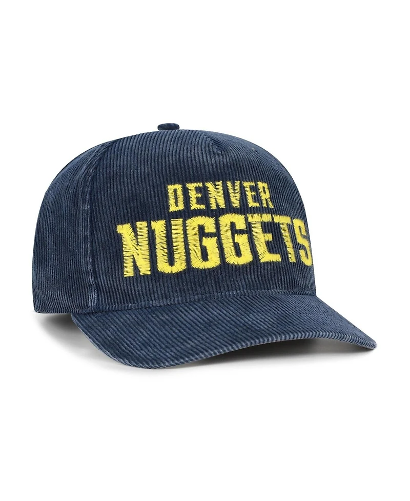 '47 Brand Men's Navy Denver Nuggets Reclaim Snow Wash Corduroy Adjustable Hitch Hat