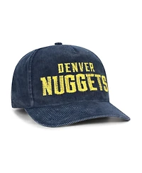 '47 Brand Men's Navy Denver Nuggets Reclaim Snow Wash Corduroy Adjustable Hitch Hat