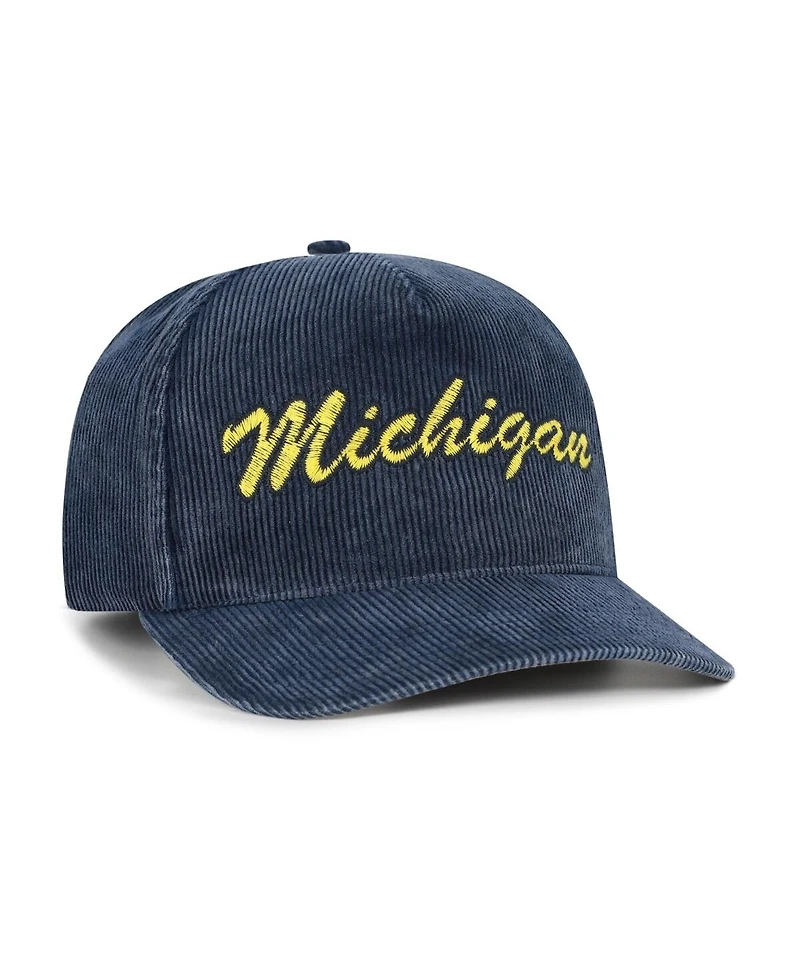 '47 Brand Men's Navy Michigan Wolverines Reclaim Snow Wash Corduroy Hitch Adjustable Hat