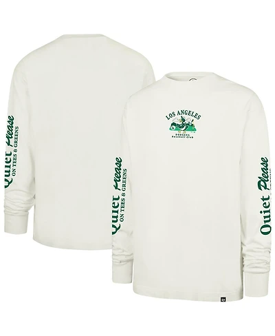 '47 Brand Men's Cream Los Angeles Dodgers Quiet Please Foundation Long Sleeve T-Shirt