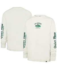 '47 Brand Men's Cream Los Angeles Dodgers Quiet Please Foundation Long Sleeve T-Shirt