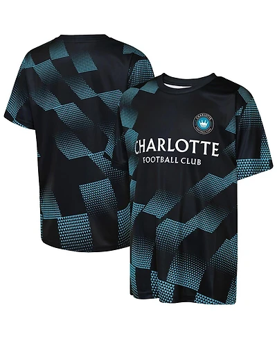 Outerstuff Big Boys and Girls Black Charlotte Fc Sheer Thrill T-Shirt