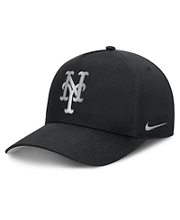 Nike Men's Black New York Mets Rise Dri-fit A-Frame Adjustable Hat