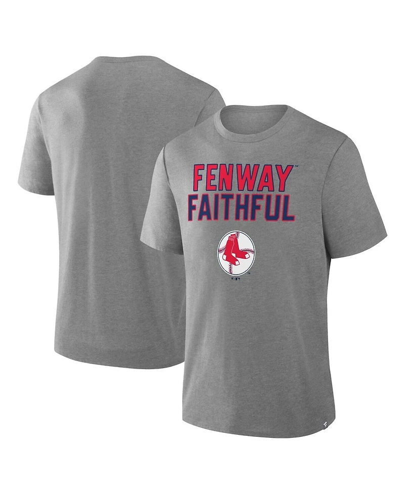 Fanatics Men's Heather Gray Boston Red Sox Tribute Iykyk Tri-Blend T-Shirt