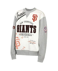 Outerstuff Big Boys and Girls Cream/Gray San Francisco Giants League Power Hit Fleece Sweatshirt