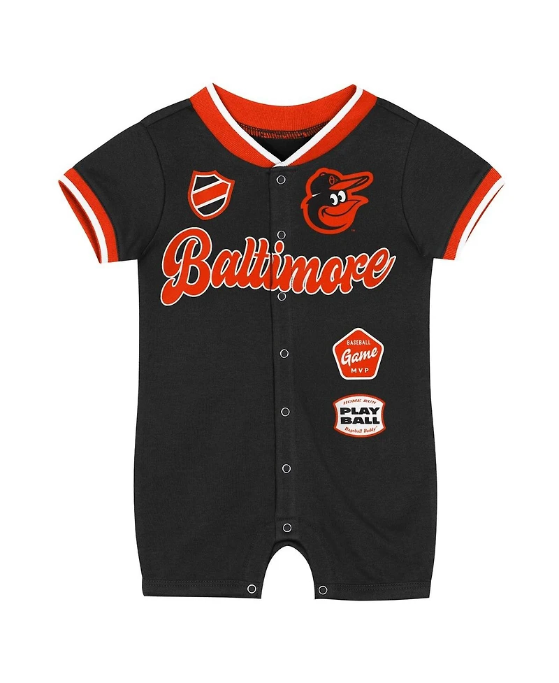 Outerstuff Baby Boys and Girls Black Baltimore Orioles Pinch Coverall