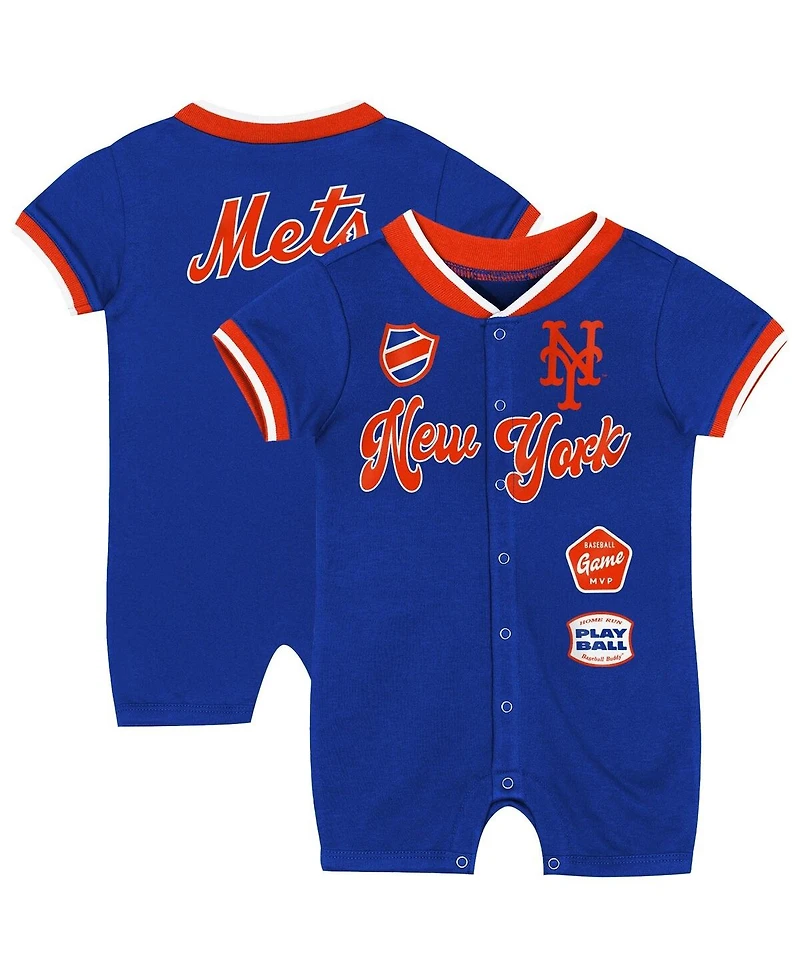 Outerstuff Baby Boys and Girls Royal New York Mets Pinch Coverall