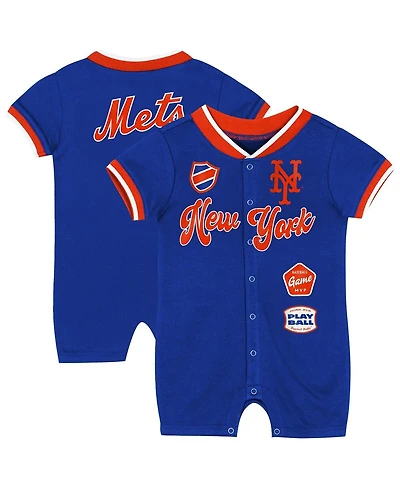Outerstuff Baby Boys and Girls Royal New York Mets Pinch Coverall