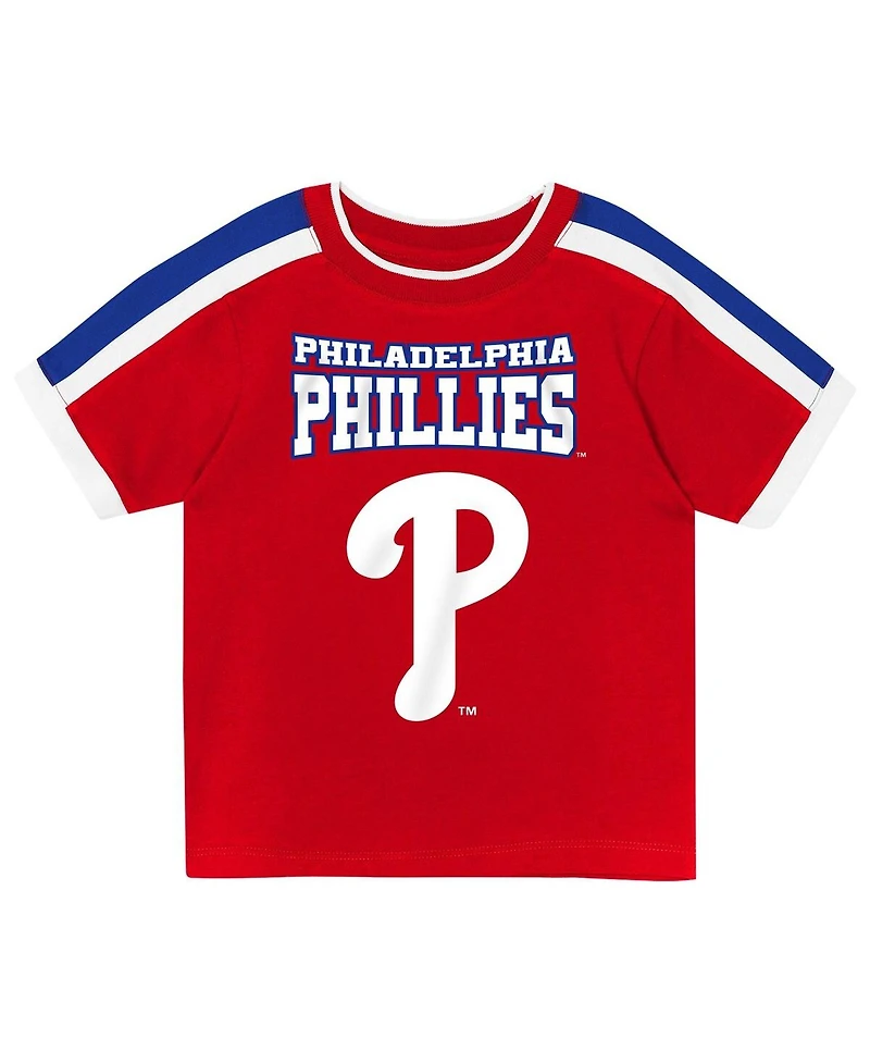 Outerstuff Toddler 2-Piece Red Philadelphia Phillies Ground Ball T-Shirt and Shorts Set
