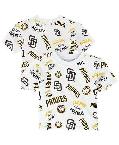 Outerstuff Toddler White San Diego Padres Run Down T-Shirt