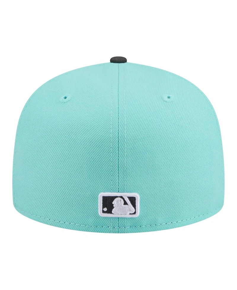 New Era Men's Turquoise/Charcoal Houston Astros Two-Tone Color Pack 59FIFTY Fitted Hat