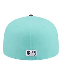 New Era Men's Turquoise/Charcoal Houston Astros Two-Tone Color Pack 59FIFTY Fitted Hat