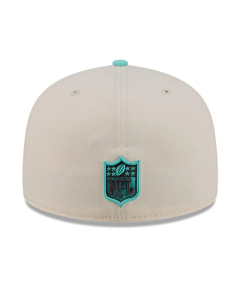 New Era Men's Cream/Light Blue Dallas Cowboys Two-Tone Color Pack 59FIFTY Fitted Hat