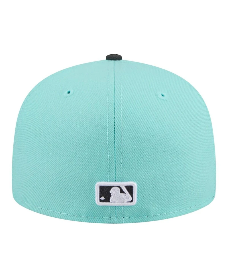New Era Men's Turquoise/Charcoal Boston Red Sox Two-Tone Color Pack 59FIFTY Fitted Hat