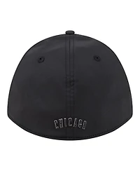 New Era Men's Black Chicago Cubs Metallic 39THIRTY M-Crown Flex Hat