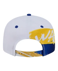 New Era Big Boys and Girls White/Royal Golden State Warriors Swept 9FIFTY Snapback Hat