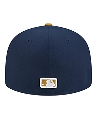 New Era Men's Navy/Khaki Texas Rangers Two-Tone Color Pack 59FIFTY Fitted Hat