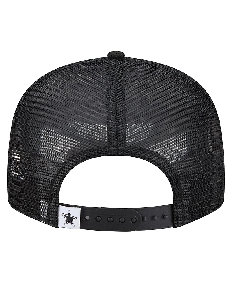 New Era Men's Black Dallas Cowboys Main 9FIFTY Trucker Snapback Hat