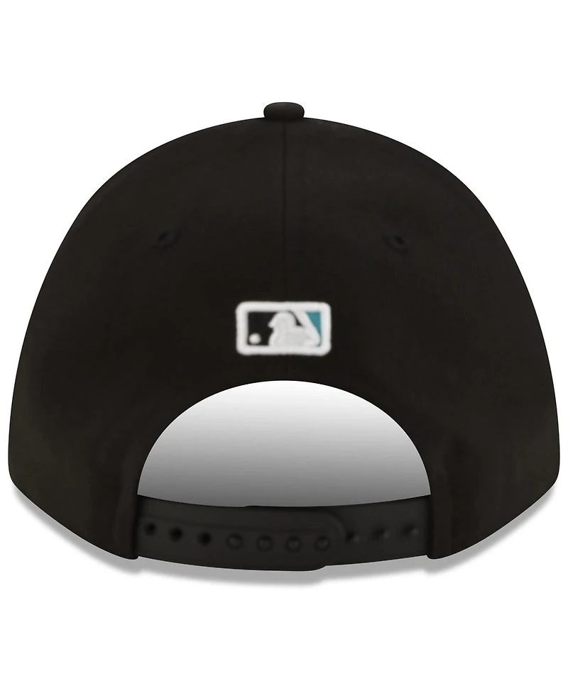 New Era Men's Black Florida Marlins Player Replica 9FORTY M-Crown Adjustable Hat