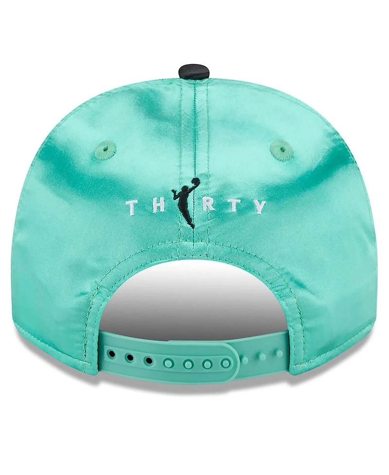 New Era Men's and Women's Turquoise/Black New York Liberty 2026 Wnba Draft Satin A-Frame 9FORTY Adjustable Hat