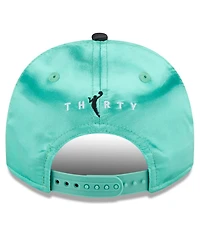 New Era Men's and Women's Turquoise/Black New York Liberty 2026 Wnba Draft Satin A-Frame 9FORTY Adjustable Hat