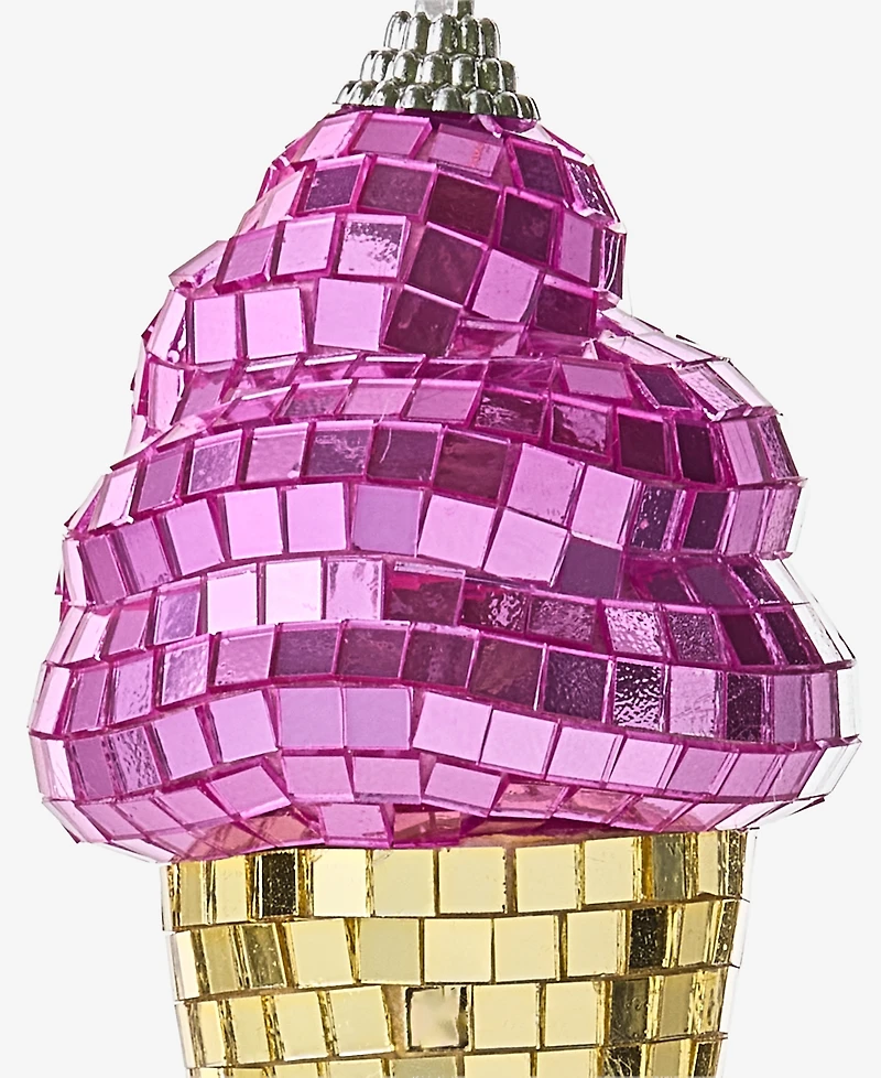 Holiday Lane Disco Brights Plastic Ice Cream Ornament, Macy's Exclusive