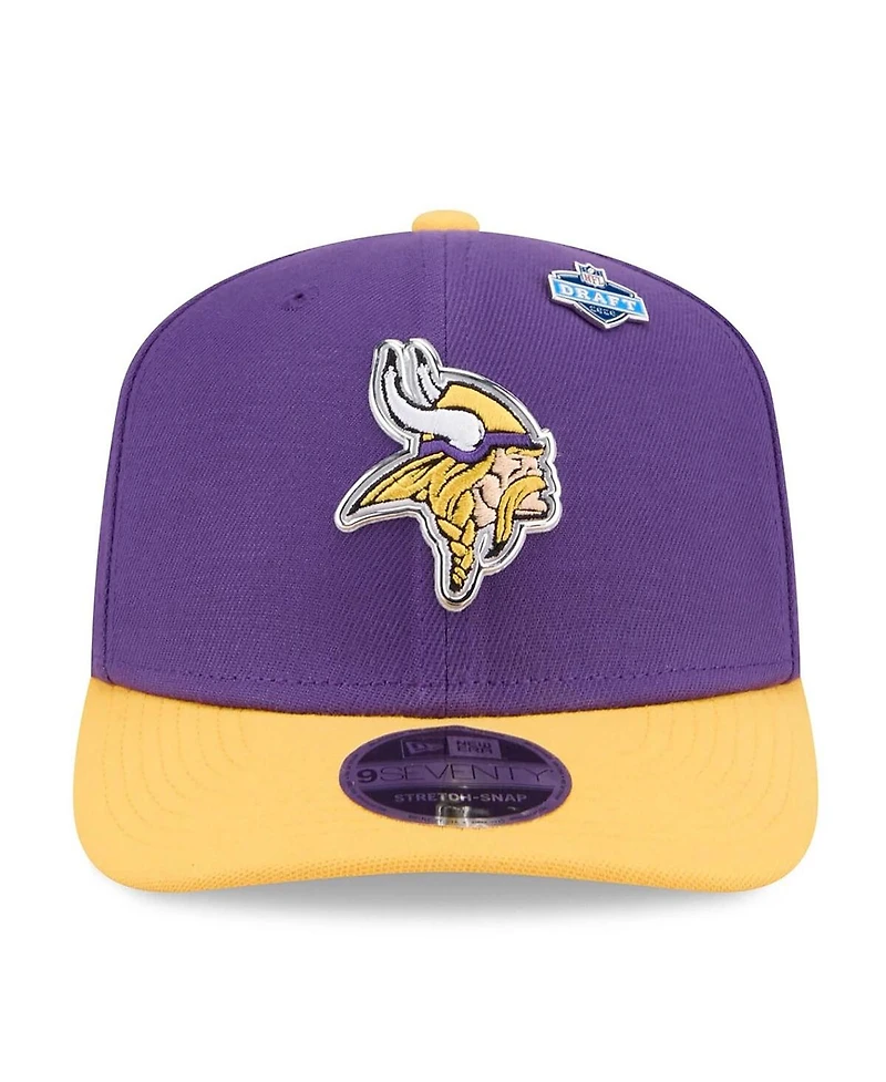 New Era Men's Purple/Gold Minnesota Vikings 2026 Nfl Draft 9SEVENTY Adjustable Hat
