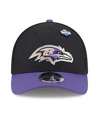 New Era Men's Black/Purple Baltimore Ravens 2026 Nfl Draft 9FORTY M-Crown Adjustable Hat