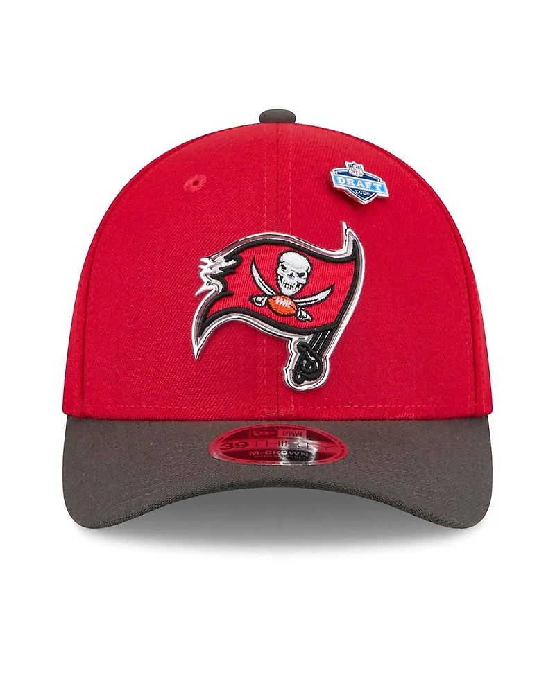 New Era Men's Red/Pewter Tampa Bay Buccaneers 2026 Nfl Draft 39THIRTY M-Crown Flex Hat