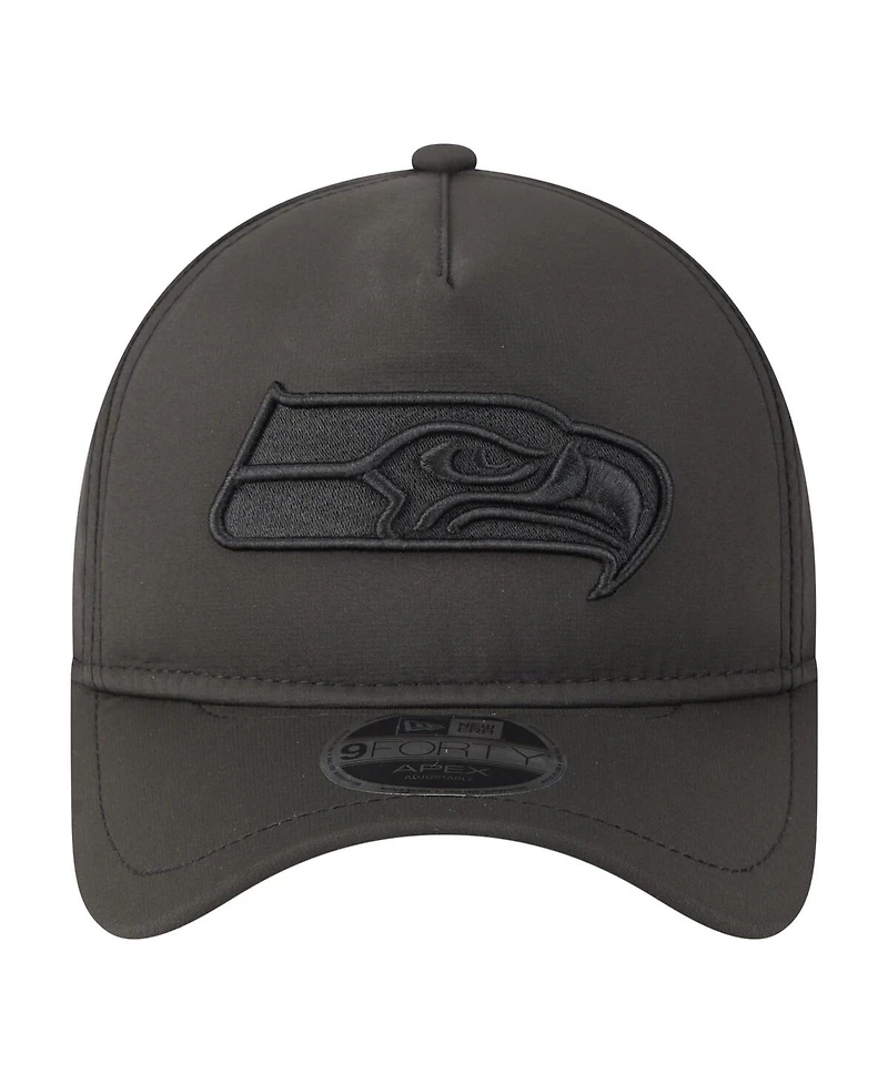 New Era Men's Black Seattle Seahawks Apex 9FORTY Adjustable Hat