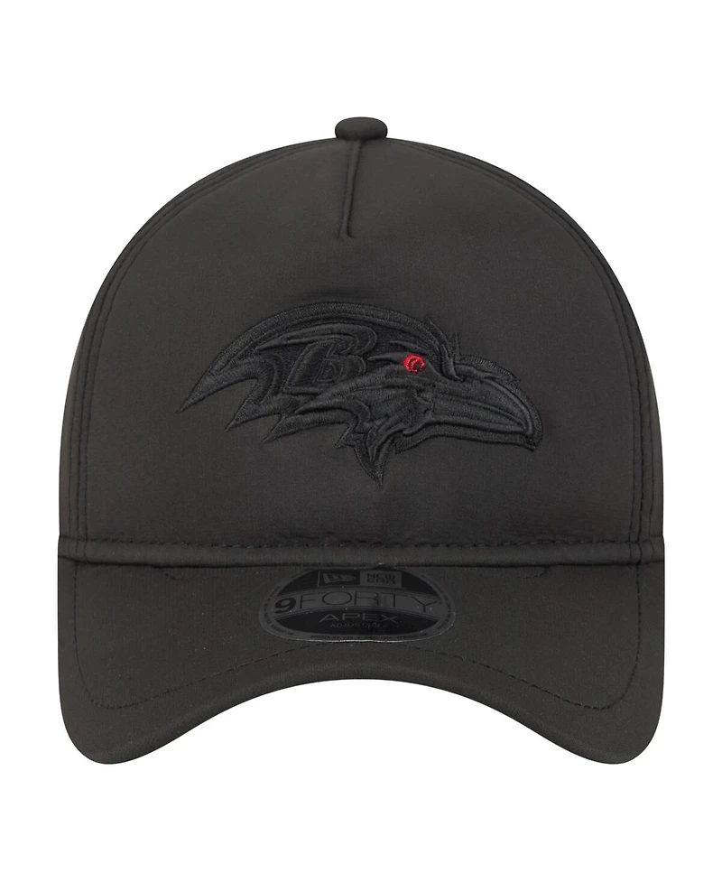 New Era Men's Black Baltimore Ravens Apex 9FORTY Adjustable Hat
