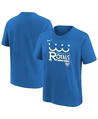 Nike Big Boys and Girls Royal Kansas City Royals 2026 Connect Wordmark T-Shirt