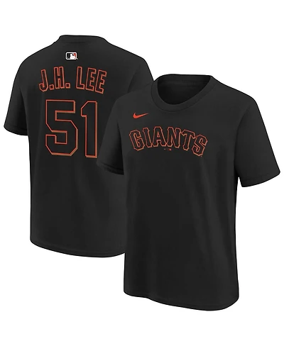 Nike Big Boys and Girls Jung Hoo Lee Black San Francisco Giants Name Number T-Shirt