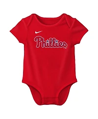 Nike Baby Boys and Girls Bryce Harper Red Philadelphia Phillies Name Number Bodysuit